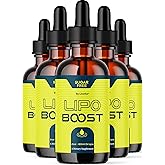 (5 Pack) LipoBoost Drops - LipoBoost Drops Premium Liquid Advanced Formula Support Vitamin Drop Reviews - Maximum Strength, Daily Natural for Overall Health & Wellness, 5 Bottles for 5 Months