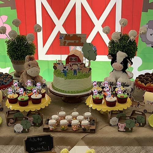 Lot De 24 Décorations Pour Cupcakes One Cupcake Toppers Glitter Cows - Décoration Pour Fête Prénatale Garçon Fille Enfant 1er Anniversaire Fête