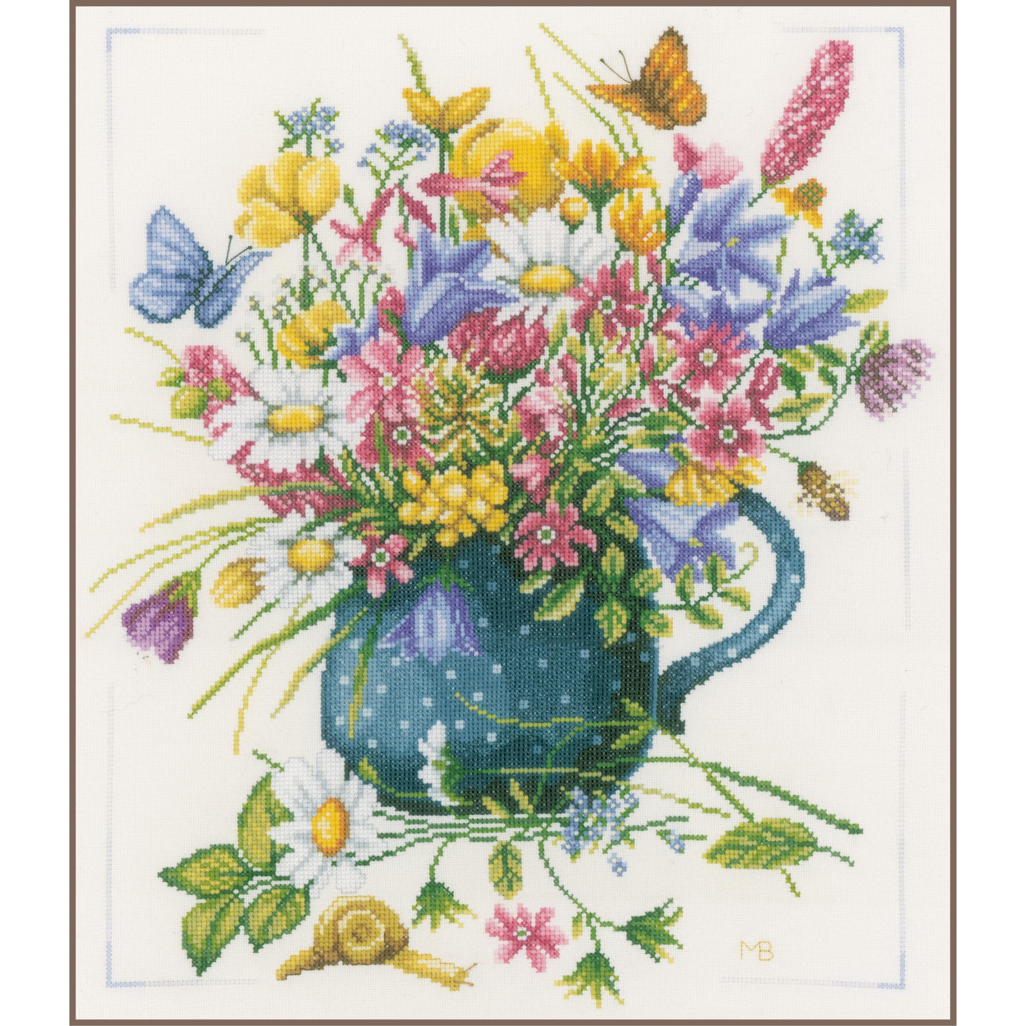 Lanarte Flowers in Vase (Evenweave), NA, 38 x 45cm