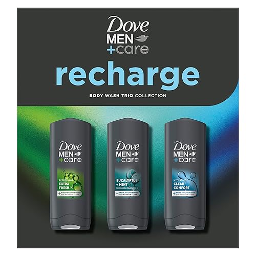 Dove Men+Care Recharge Body Wash Gift Set Trio Collection perfect gifts for him 3 piece