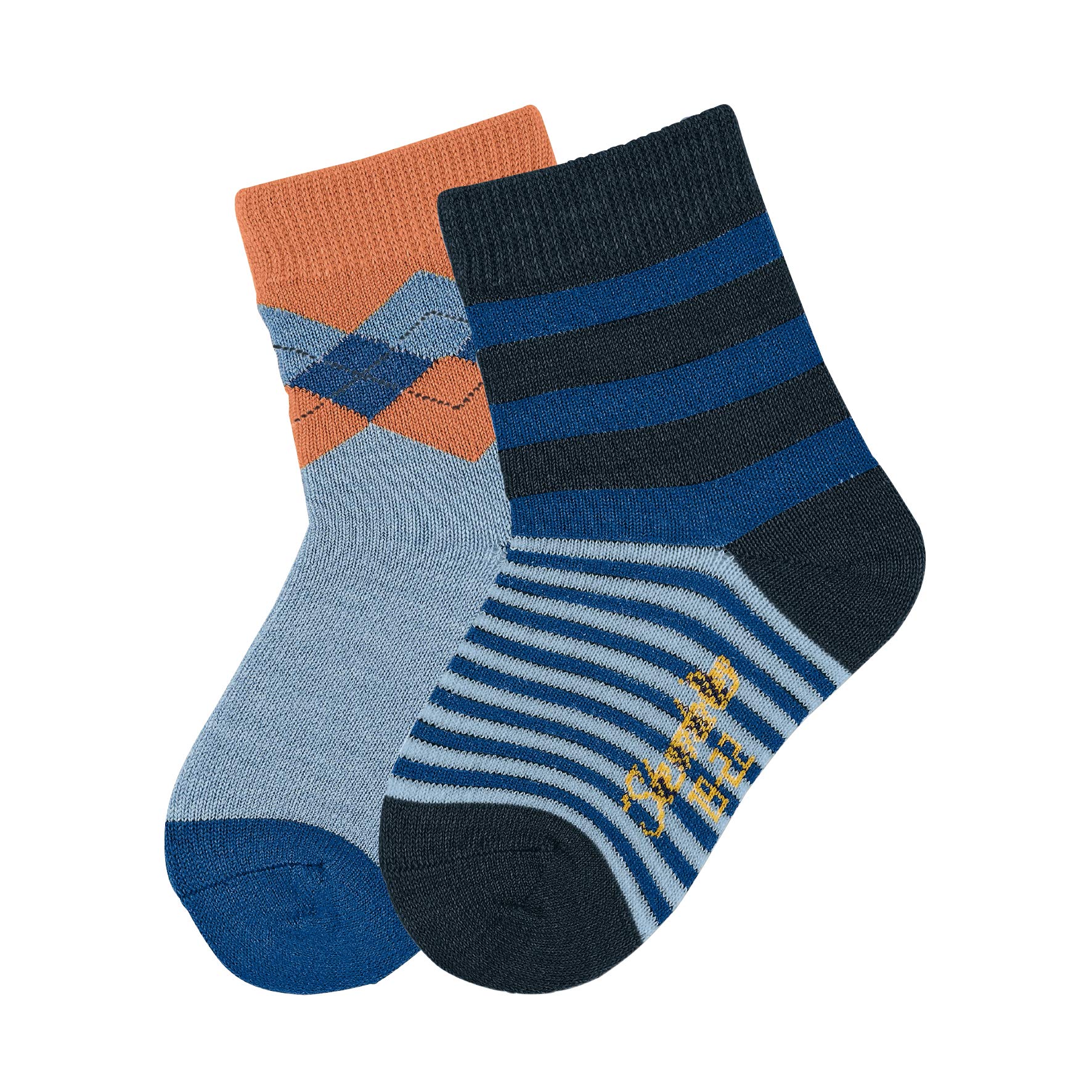 Sterntaler Baby Boys Söckchen Karo Calf Socks Calf Socks, Blue (Hellblau Mel 374), 17/18 (Manufacturer Size: 17/18)