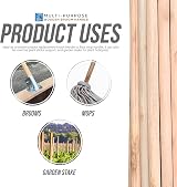 TDBS Wooden Broom Handles Pack of 25 120cm 23-24mm Diameter Multipurpose view 4