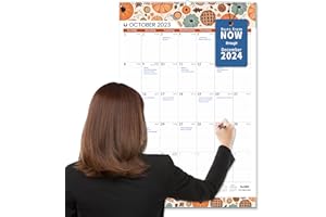 SUNEE 2024 Large Wall Calendar (30"x20") with Lines, Monthly Calendar from Now to December 2024, Vertical Large Monthly Family Calendar 2024 for Wall, Seasons Color