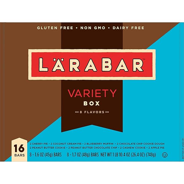 LARABAR VARIETY PACK, GLUTEN FREE VEGAN FRUIT & NUT BARS, 1.7 OZ, 16 CT