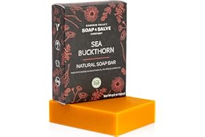 CHAGRIN VALLEY SOAP & SALVE Chagrin Valley Natural Soap Bar - Sea Buckthorn, Organic Tea Tree Oil & Green Tea - Good for Sensitive and Irritated Skin - Large 5.6 oz Face & Bath Soap