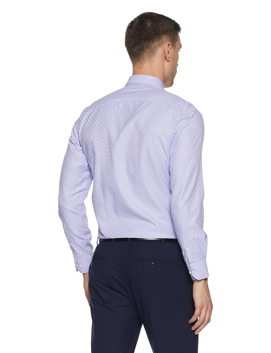 peter england men's plain slim fit formal shirt