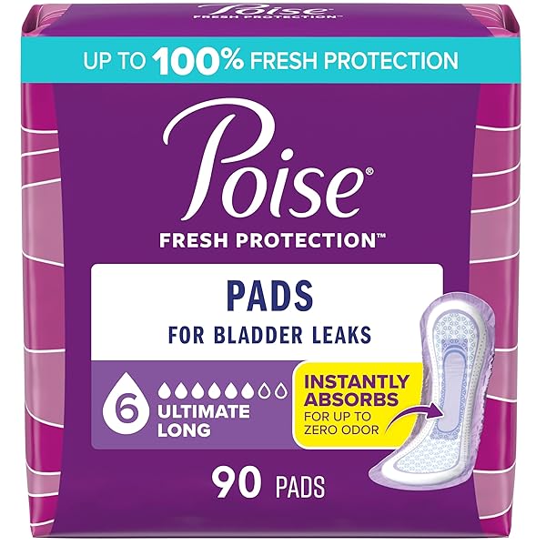 POISE INCONTINENCE & POSTPARTUM PADS FOR BLADDER LEAKS,...