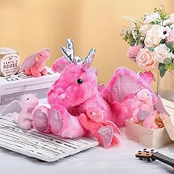 Syhood 18 Inch Dragon Plush with Babies 1 Large