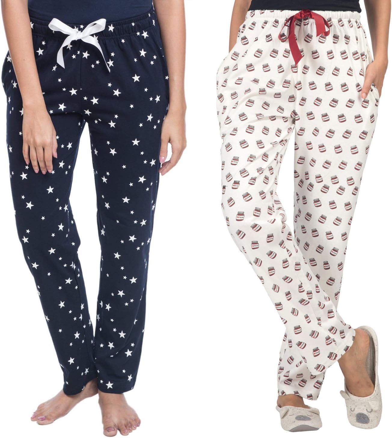 NITE FLITE Women's Cotton Printed Pajama (Pack of 2)