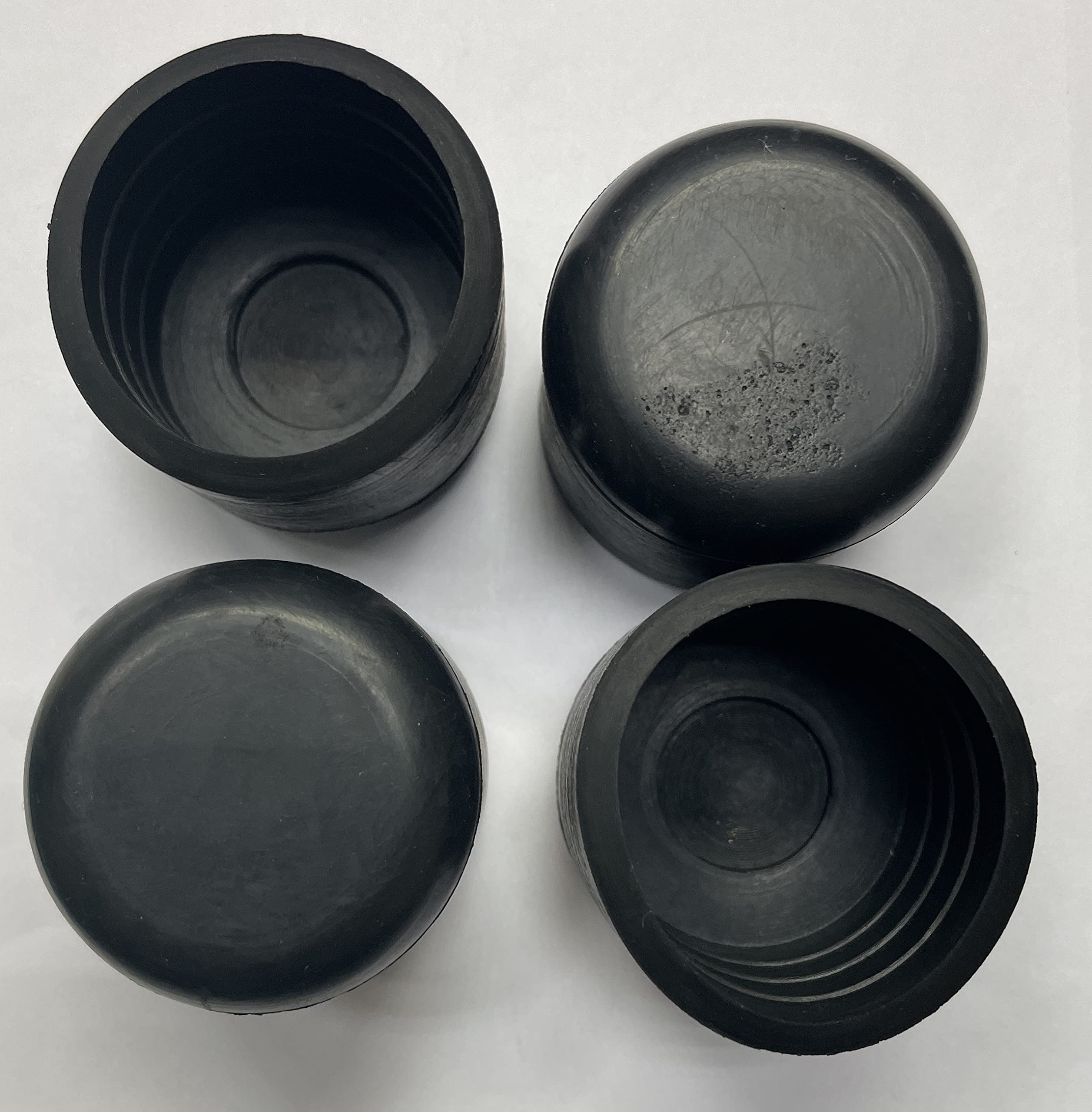 dexierp Protection Force For 1-1/2" 37.5mm (Pack of 4) Round OD Tubing End Chair Leg Stick Ferrule Furniture Feet Rubber Cap Cup Pad Cover Floor Plug Protectors