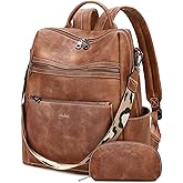 AGLOD Vegan Leather Laptop Backpack for Women 15.6 Inch Work Backpack Purse for Travel College