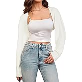 Arach&Cloz Women's Wool Blend Bolero Shrug Spring Fashion Cropped Cardigans 2026