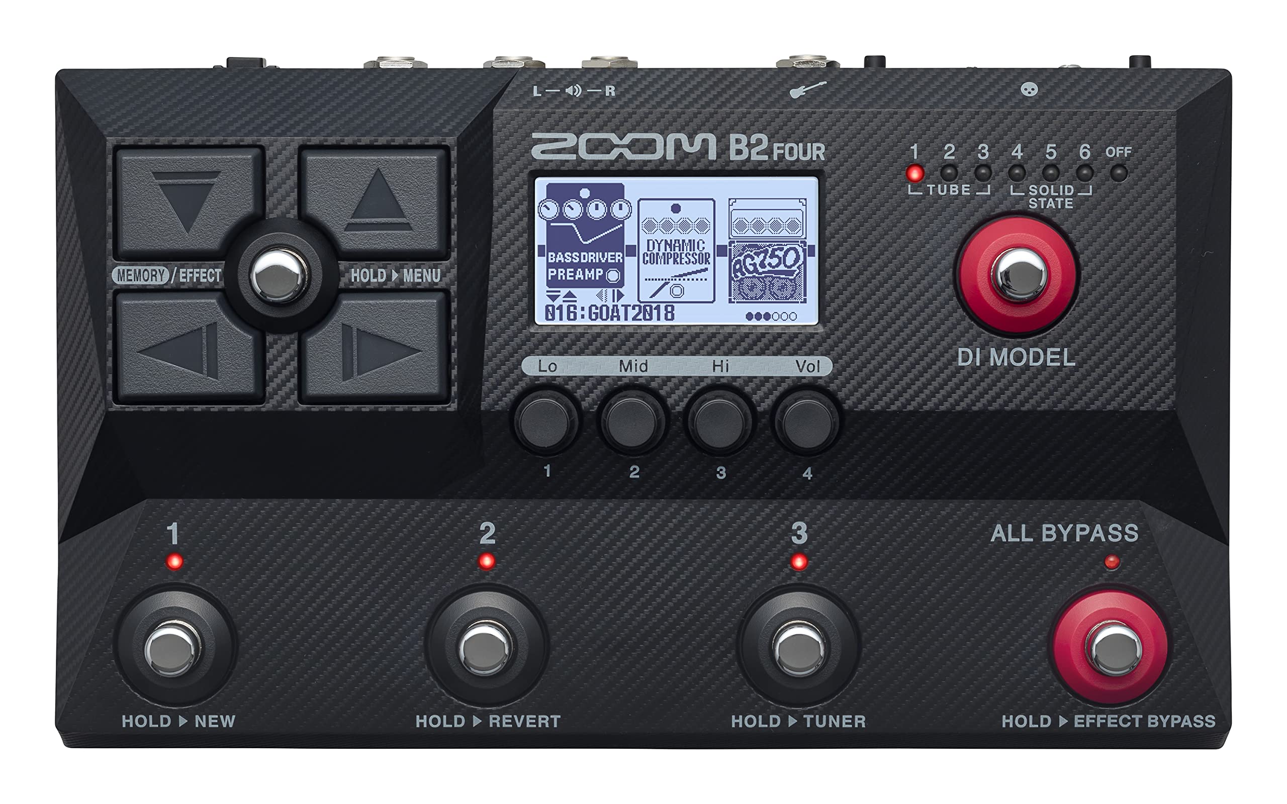 Zoom B2 Four Bass Multi-Effects Processor with 6 DI