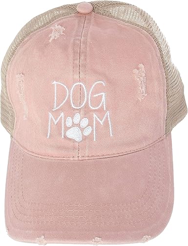 distressed dog mom hat