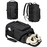 Gym Bag for Women with Shoe Compartment and Wet Pocket Convertible Gym Backpack workout Duffel Bag Multiple Pockets 30L