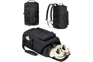 USELIKE Gym Bag for Women Workout Gym Backpack with Shoe Compartment Sports Duffel Bag Multiple Pockets 30L (Black)