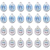 ZHENYIN 80pcs Our Lady Virgin Mary Crucifix Medals Charms Pendant Necklace Bracelet Jewelry Making and Crafting