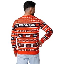 FOCO Standard NFL Big Logo Ugly Sweater, Team Color
