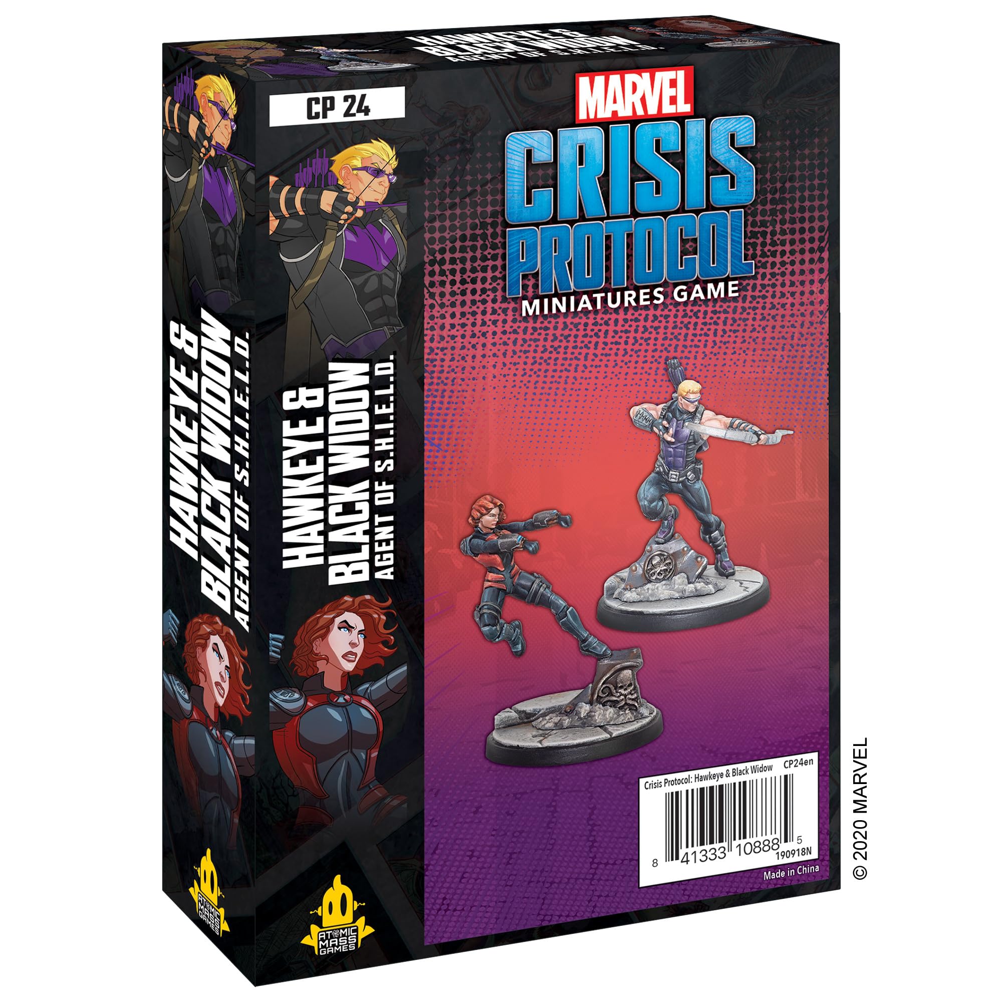 Atomic Mass Games - Marvel Crisis Protocol: Character Pack: Hawkeye and Black Widow - Miniature Game