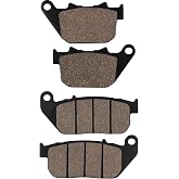 Cyleto Front and Rear Brake Pads for Harley Davidson Sportster 1200 XL1200C Custom 2004-2013 /Sportster 883 SuperLow Custom/ XL1200L Sportster Low 2007 2008 2009 2010 2011