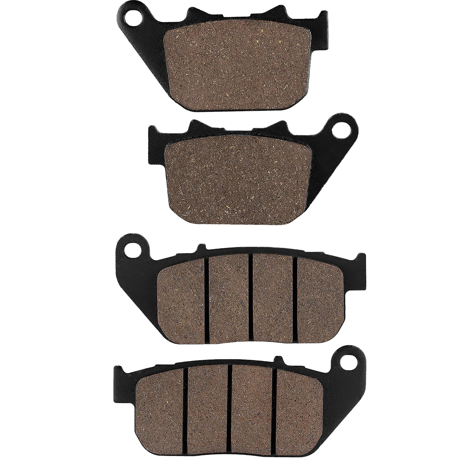 Cyleto Front and Rear Brake Pads for HARLEY DAVIDSON XL1200C Sportster 1200 Custom 2004-2013 / XL1200L Sportster Low 2007-2011