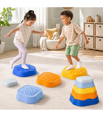 Zancos De Equilibrio Para Niños Silts Calientes – Juguete De Coordinación Y Habilidades Sensoriales, Entrenador Portátil Para Exteriores, Ideal Para Preescolar Y Jardín De Infancia