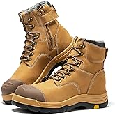 BOTAS PRO Roslyn Composite Toe Side Zip Work Boots for Men, 7'' Lightweight Comp Toe Cap YKK Zipper Non-slip Rubber ASTM F2413-18 EH Safety Boot, Comfortable Wide Ankle Support Boots (CP232Z-245Z)