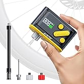AUXITO AB1 Tiny Bike Pump, Mini Electric Bicycle Pump with Guage 20s Fast Inflate, 120PSI Bike Tire Pump with Presta & Schrader Valve Adaptor, Bike Accessories for Road Mountain Bike, E-Bike (0.48lb)