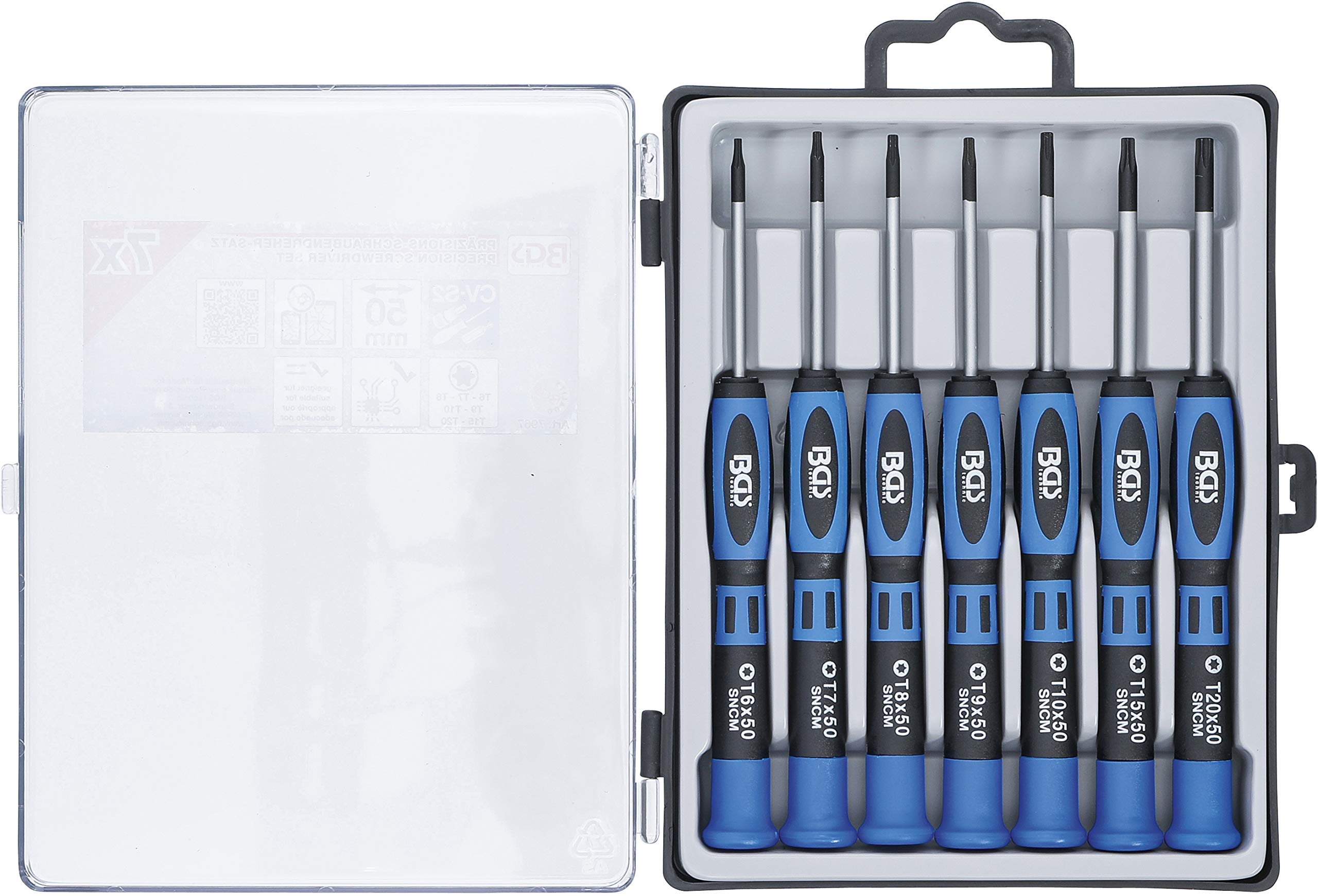 BGS 7967 | Precision Screwdriver Set | T-Star (for Torx) | 7 pcs.
