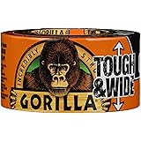 Gorilla Black Tough & Wide Duct Tape, 2.88" x 30 yd, Black, (Pack of 1)