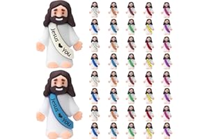 AJABAVBD 40Pcs Little Jesus Figures, 40pcs Action Figures Little Jesus Figurines in Bulk, Jesus Love You FiguresReligious Gifts for Christians Women Mom Teens Christmas Easter Egg Stuffers Fillers(40)