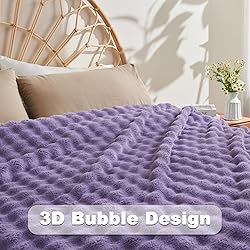 NEWCOSPLAY Queen Blanket for Couch Lavender Super