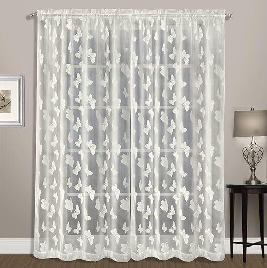 Amazon Com United Curtain Madame Butterfly Lace Panels Valances