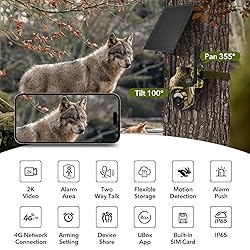 4G LTE Cellular Trail Cameras 2K 360° View Live