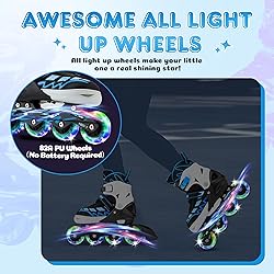 OBENSKY Inline Skates for Kids Ages 5-8, Adjustable