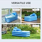 CO-Z Inflatable Portable Adult Bath Tub with Pump Foldable PVC Bath Spa view 6