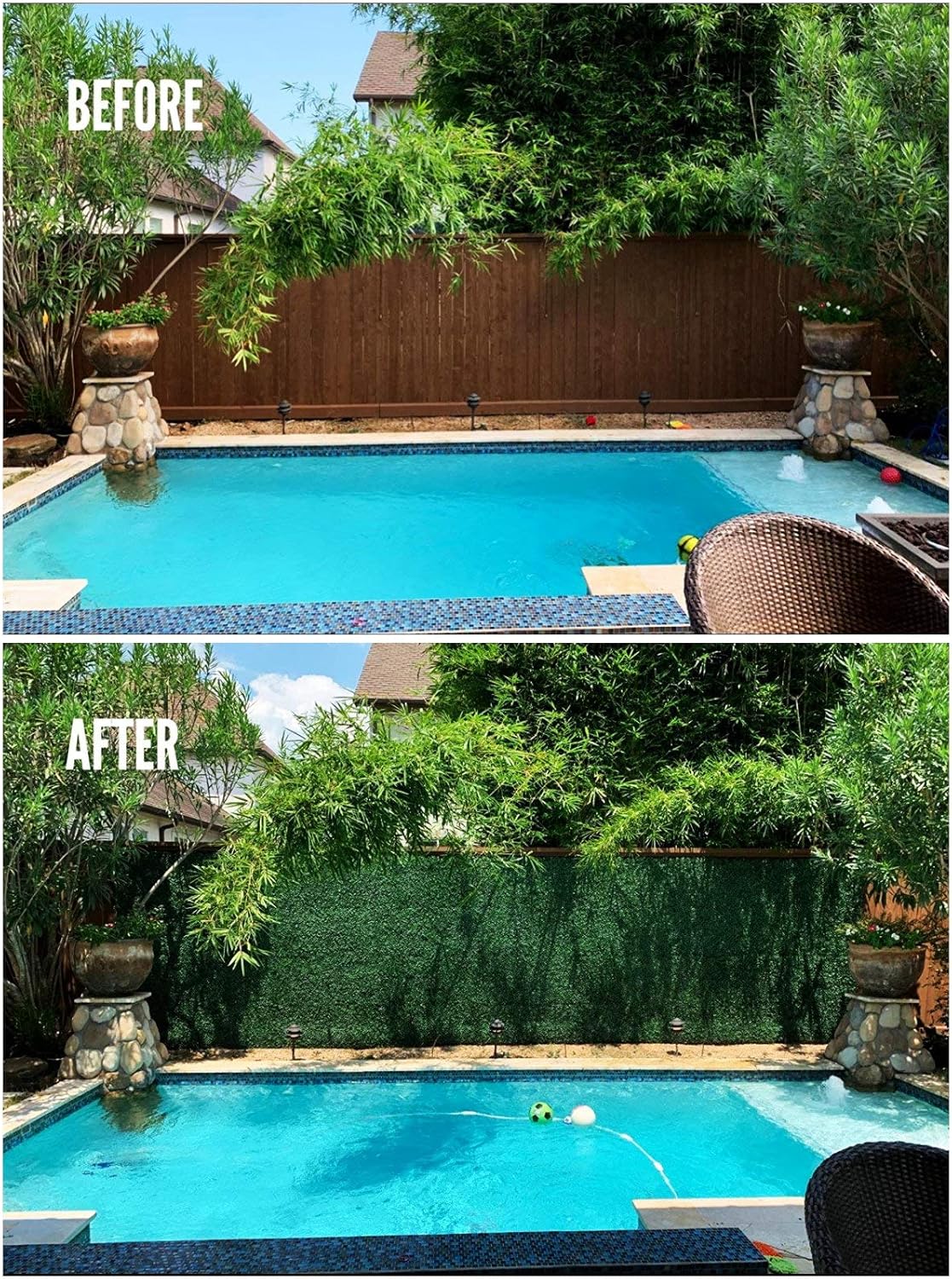 artificial foliage wall panels on Amazon Com Uland 12pcs 20 X 20 Size Artificial Boxwood Hedges Panels Green Ivy Privacy Fence Wall Backdrop For Home Garden Balcony Outdoor Indoor Decoration Kitchen Dining