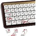 OHY XVX MOA Profile Cherry Blossom PBT Keycaps, 140-Key Dye-Sub Keycaps for ANSI/ISO Layout (Compatible with Cherry MX Switches & GK61/68/87/96/104/108, Includes 6.25u Spacebar)