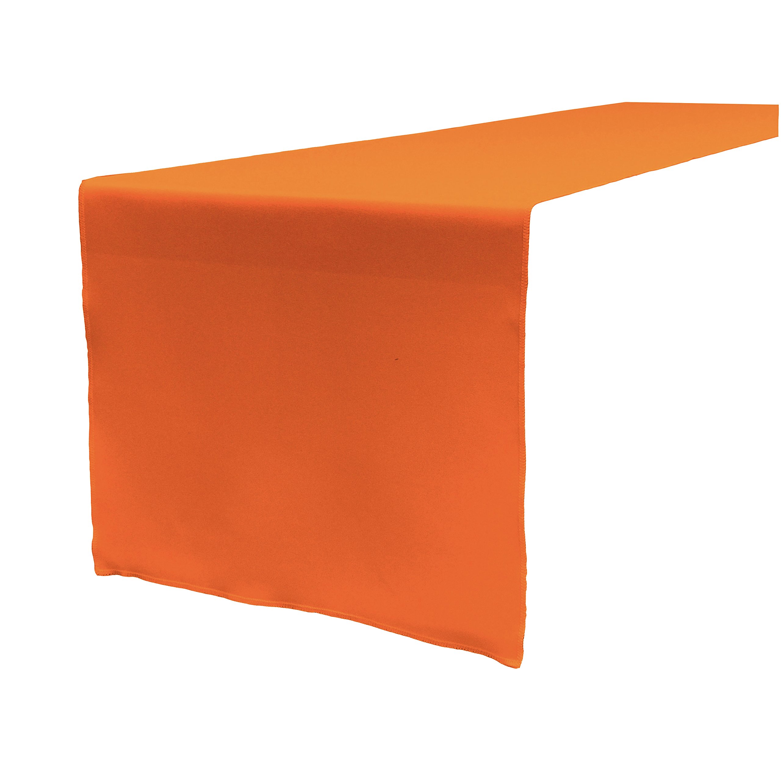 LA Linen Polyester Poplin Table Runner, 14 by 108-Inch, Orange