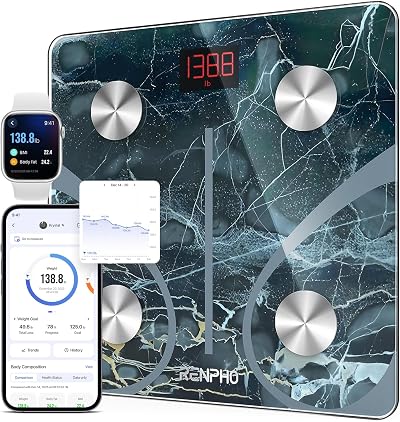 RENPHO Weighing Scales Smart Body Fat Scale Bluetooth Marble Elis 1