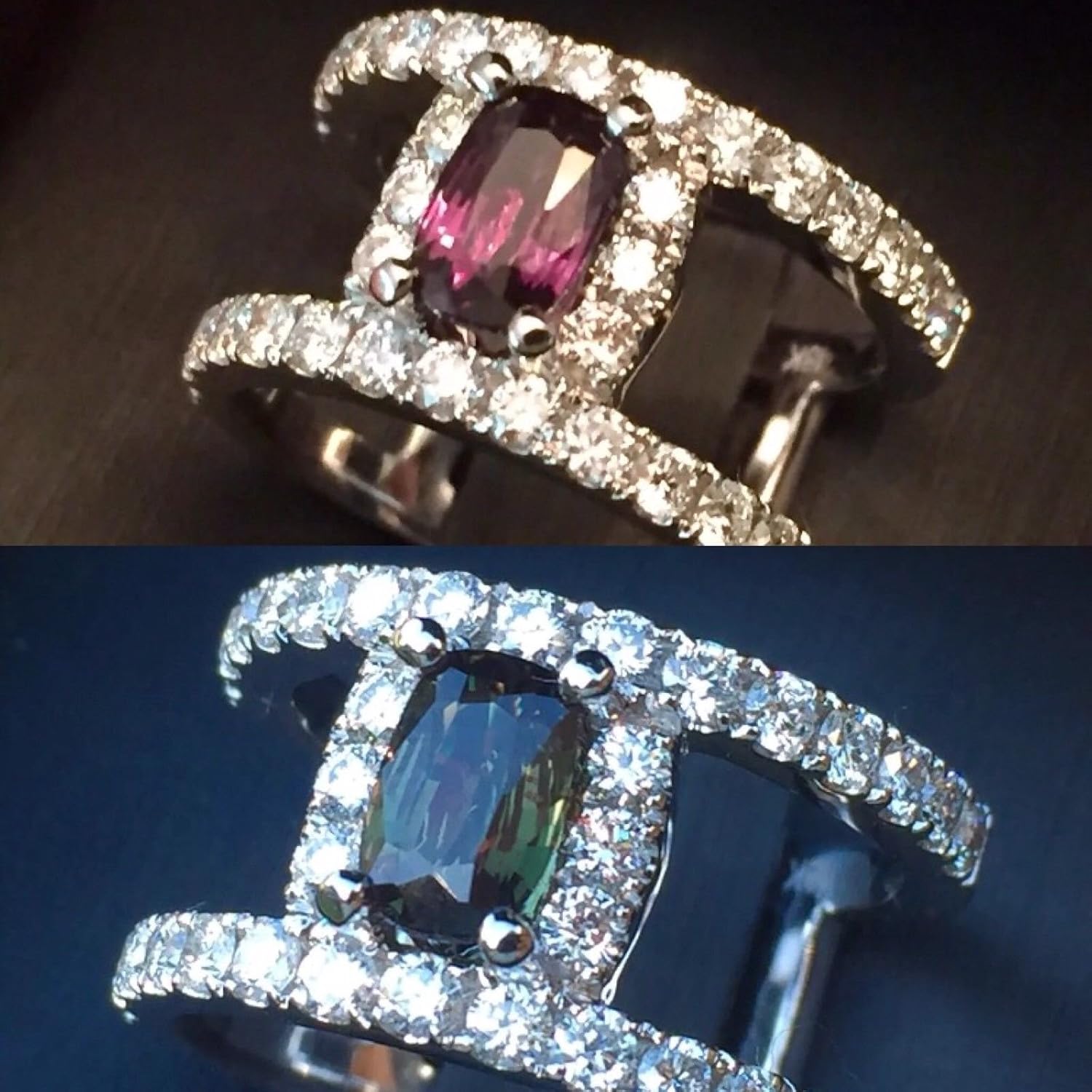 Natural Alexandrite Diamond Ring 2.31 cttw Amazing color