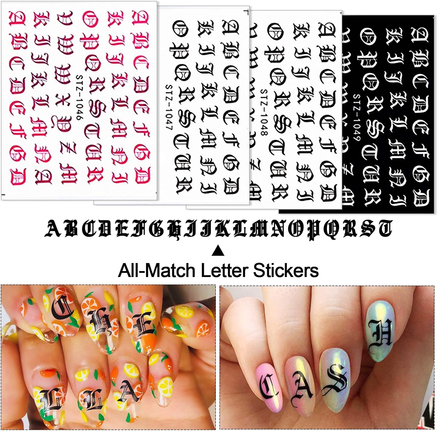 kalolary 16pcs nail art stickers water transfer nail decals for women letter snake flower leaf flamingo flower nail design nail stickers for manicure fingernails decorations bigamart