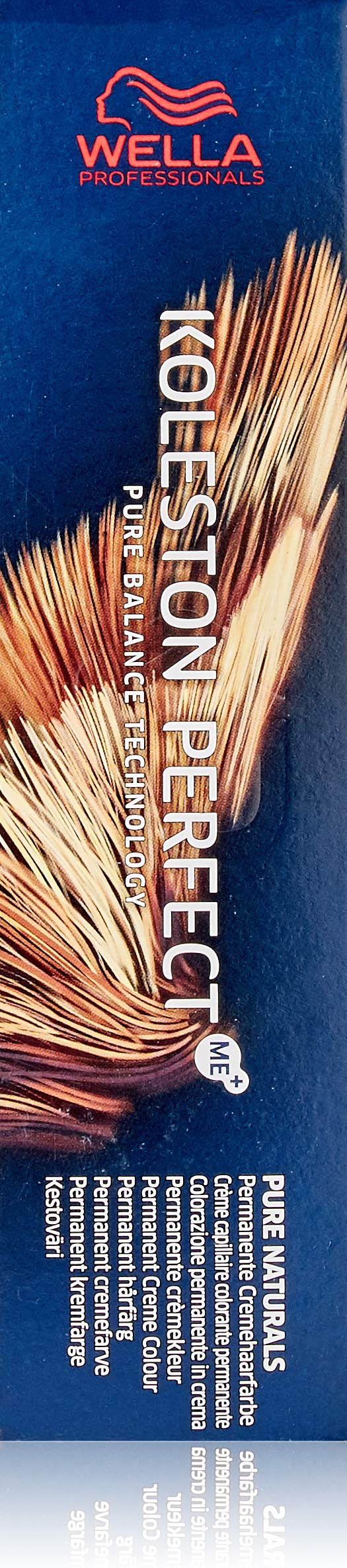 Wella Koleston Perfect Me+ Pure Naturals Permanent Hair Colour Cream, No. 7/01 Medium Blonde Natural-Asch, 60 ml