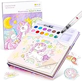 Accevo Paint with Water Coloring Books for Toddlers, Unicorn Theme Mess Free Watercolor Painting Papers for Kids Water Color Paint Kit Art and Craft Toys Birthday Christmas Gift for Ages 3-5, 4-8