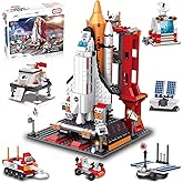 Sitodier Space Exploration Shuttle Toys for 8-14 Years Old Boys Kids, 7 Models Can be Build at The Same Time,1008pcs Space Ro