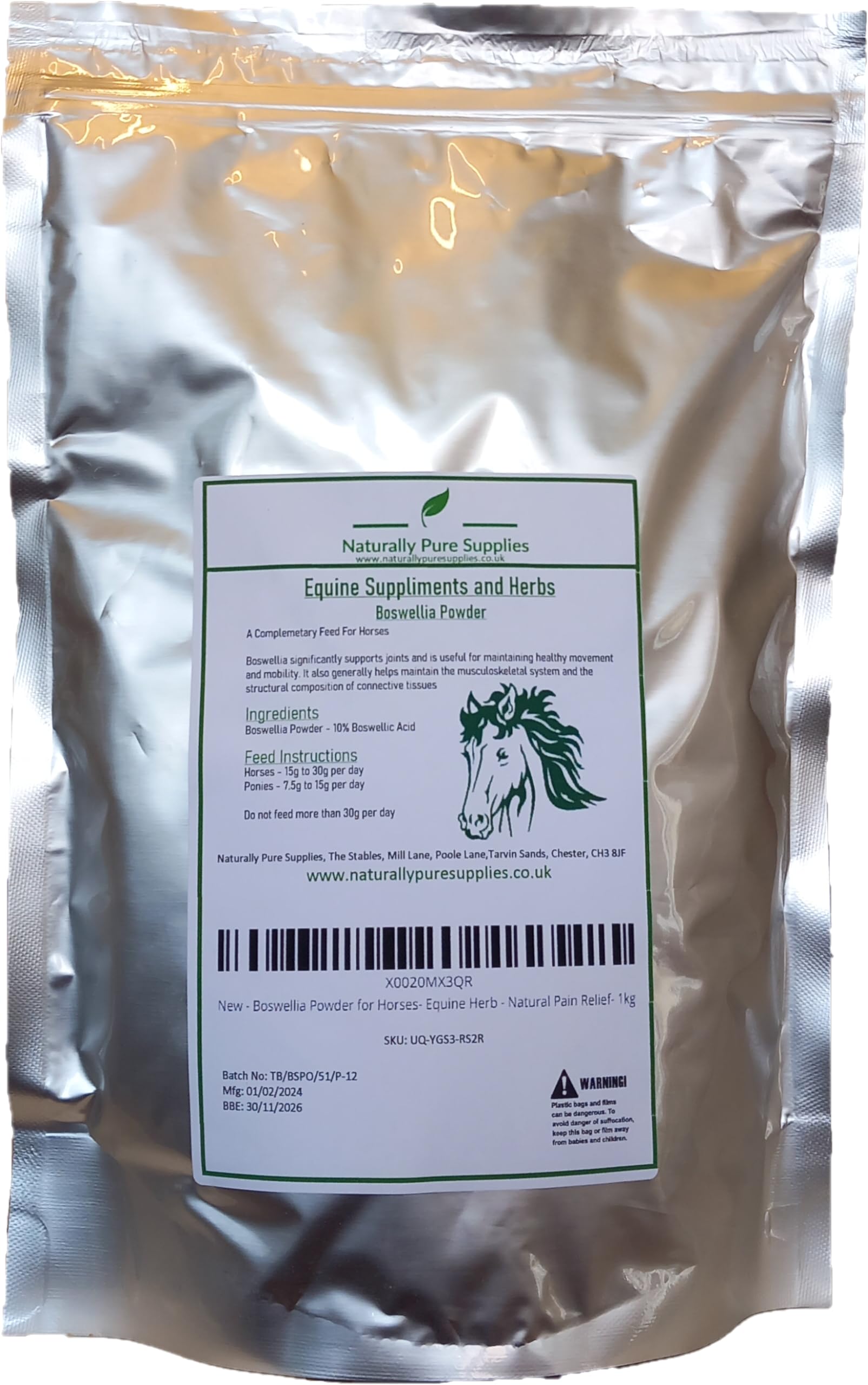 Boswellia Powder- Frankincense/Serrata (Pain Relief/Natural Bute Alternative)- 1kg