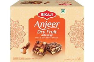 Bikaji Anjeer Dry Fruit Burfi 8.81 oz (250g) | Indian Fig Cake & Nut Fudge with Premium Dry Fruits | Authentic Mithai & Traditional Indian Sweet Treat | Ideal Holiday Sweet Gift | Perfect for Festive Gifting & Celebrations | Made in India