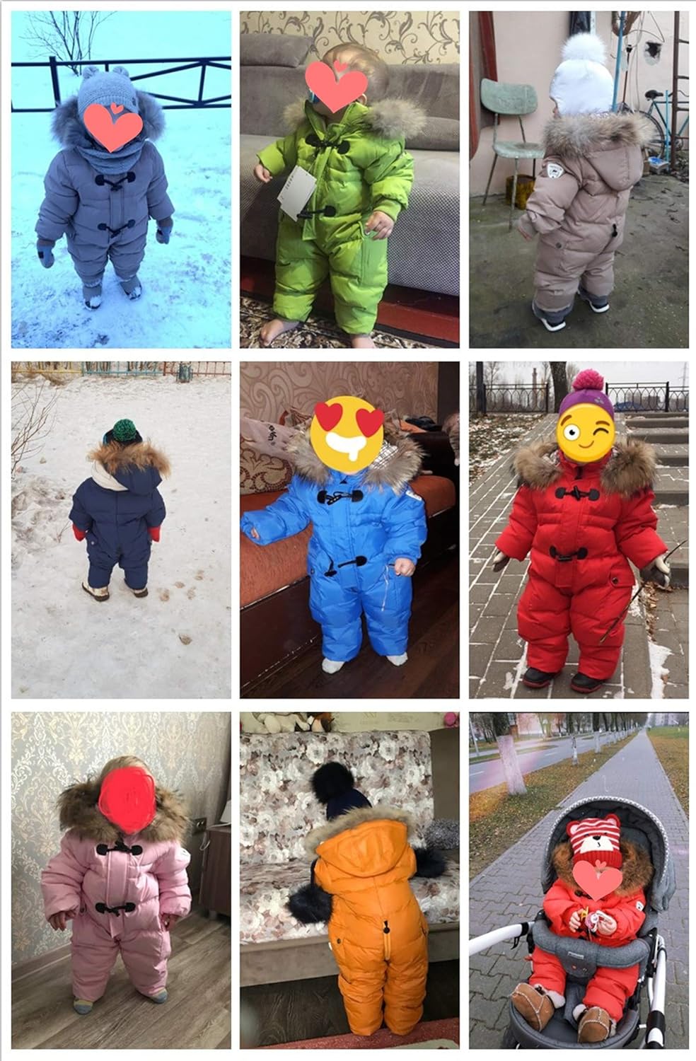 Alovelycloud Winter Jumpsuit Kids Baby Snowsuit 90 Duck Down Jacket For Girls Coats Toddler Winter Boy Down
