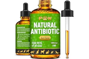 GOLDEN PAW Antibiotics for Dogs | Antibiotics for Cats | Herbal Supplement for Digestion, Breathing, Urination | for Infections, Cough, Allergies | Beef Flavor & Cranberry | for All Pet Breeds | 2 Oz