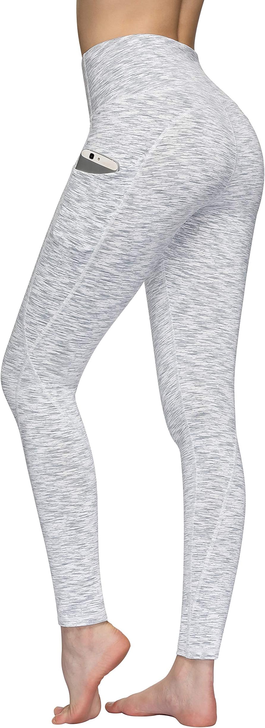 TUNGLUNG High Waist Yoga Pants, Yoga Pants with Pockets Tummy Control Workout Pants 4 Way Stretch Pocket Leggings